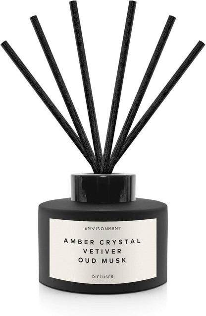 Environment Inspired by Designer Perfume BR540 Reed Diffuser, 200ml Luxury Scented Aromatherapy (Amber Crystal | Vetiver | Oud Musk) Reed Diffusers for Home, Diffusing Oil, Home Fragrance Products