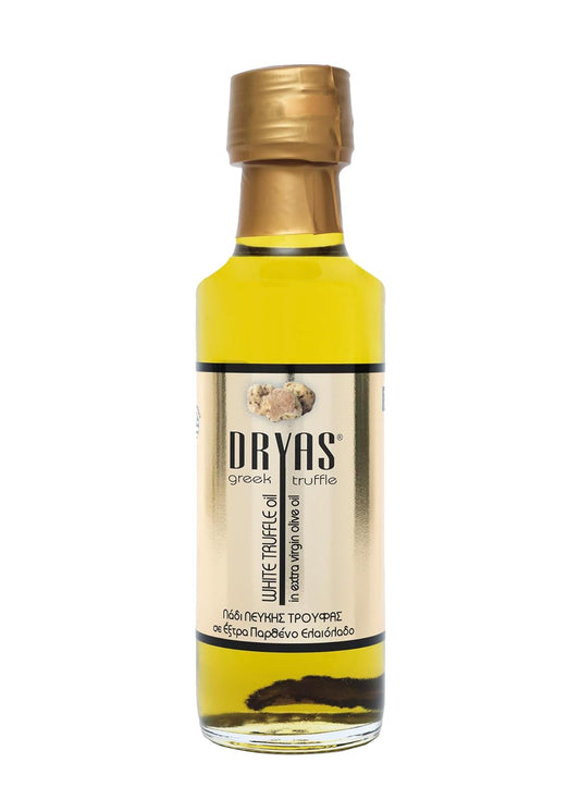 Dryas White Truffle Oil | Made from Wild Greek Truffles and Greek Extra Virgin Olive Oil | Harvested by Our Trained Dogs in the Mountain Forests of Northern Greece