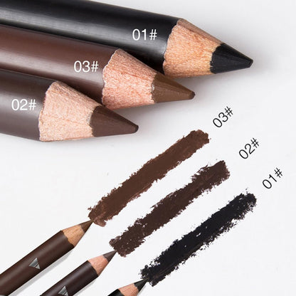 6Pcs Eyebrow Pencils for Women, Wooden Hard-Core Black Eyebrow and Eyeliner Pencil, Long Lasting Waterproof and Sweat-Proof, Beginner Makeup Brow Pencil, Create a Natural Eye Brow Makeup