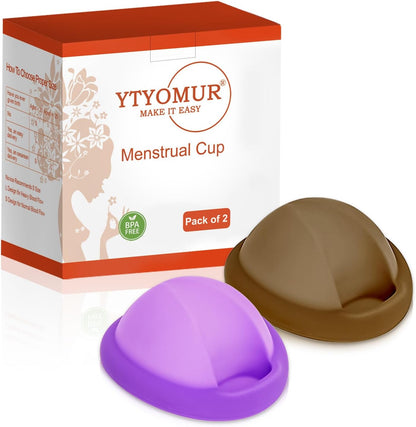 Reusable Menstrual Disc - Soft & Comfortable, Leakproof Menstrual Cup Alternative - Pack of 2 (Large Size)