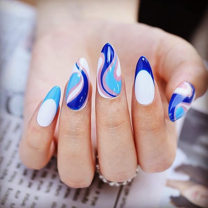 Nail stamping plates french wavy