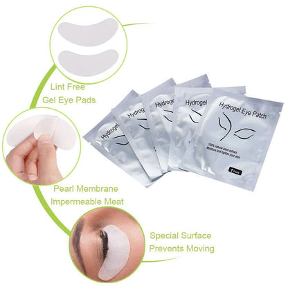 100 Pairs Under Eye Pads, Lint Free Lash Extension Under Eye Patches for Eyelash Extension,Eye Mask Beauty Tool (FOX)