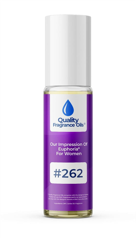 Quality Fragrance Oils' Euphoria for Women Impression #262 | Long-Lasting Perfume Oil, Alcohol-Free, Strong Scent, 10ml Roll-On | Affordable Alternative to Designer Fragrances