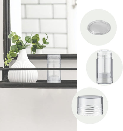 Tekson 2.5oz Empty Refillable Deodorant Containers, 3PCS Twist-UP Containers Tubes, Empty Balm Travel for Lotion Stick(Clear)