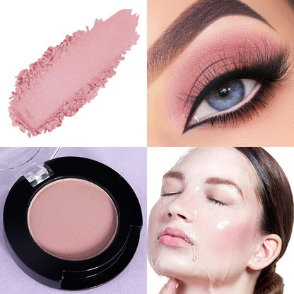 Monochrome Matte Eyeshadow Makeup Palette, Highly Pigmented Cocoa Red Color Eyeshadow Palette,Matte Pressed Powder Eye shadow Makeup,Single Vegan Eye Shadow,Daily Evening Women Girls Eyeshadow Gift13#