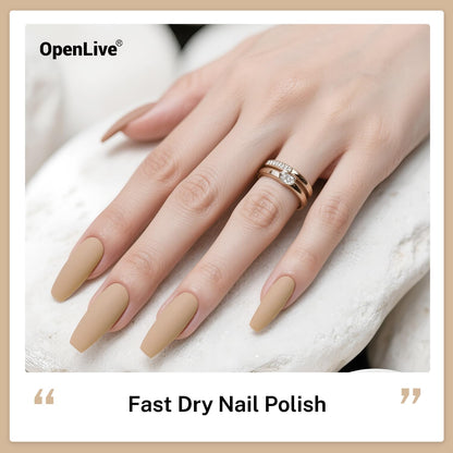 16.5ml Nude Brown Nail Polish Large Volume Quick Drying Nail Polish, Fast Drying and Long Lasting Color Nail Art DIY Home Manicure Gift for Women