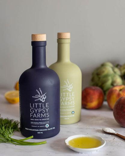 High Mountain Organic EVOO from Little Gypsy Farms | Extra Virgin Olive Oil from a Single Estate in Greece | First Cold-Pressed | High Polyphenols & Amino Acids | Non-GMO | 500ml