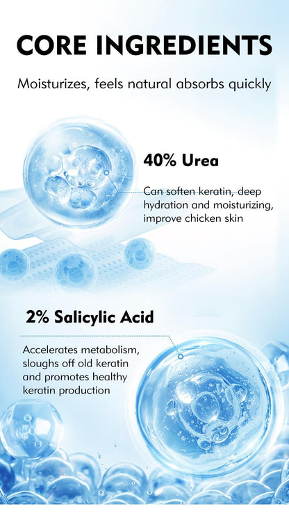 40% Urea Cream plus Salicylic Acid 2%, Anti-Cracking Nourishing and Moisturizing Hand and Foot Cream，Softens Cuticles on Rough Skin of Hands and Feet，3.05 OZ