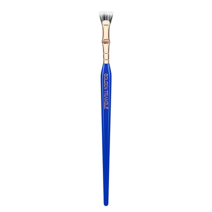 Bdellium Tools Professional Makeup Brush - Golden Triangle 730 Bent Mascara Fan - With All Vegan and Soft Synthetic Fibers, For Applying Mascara (Blue, 1pc)