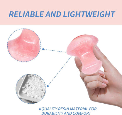 Mushroom Gua Sha Natural Rose Quartz Aventurine Gua Sha Mushroom Face Massager Stone for Eye Neck Beauty Spa Relaxing Massage Stone Facial Massage Spa Relaxing Meditation Guasha Scraping Massage Tool