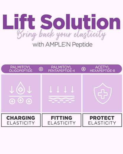 AMPLE:N Peptide Shot Ampoule - Anti-Aging Face Ampoule with Peptide Threads to Minimize Wrinkles and Improve Firmness - Peptide Serum to Lift Sagging Skin - Visibly Plump, 3.38 fl. oz.