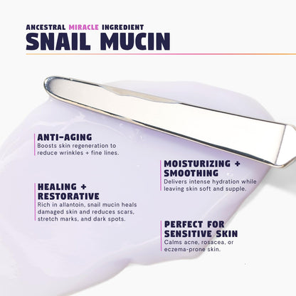 Moon Milk Snail Mucin Moisturizer Gel Cream 3.52 Oz - Blue Light Skin Defense - Korean Snail Mucin Serum Cream that Replenishes Moisture & Leaves Skin Brighter, Plumper, Soothed & Smooth - 2 Pack