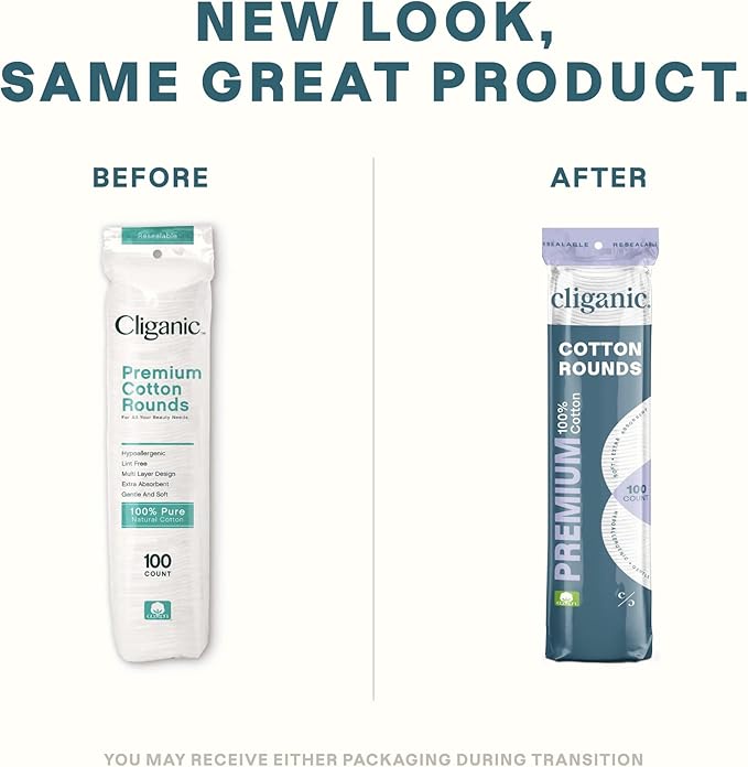 Cliganic premium cotton rounds for