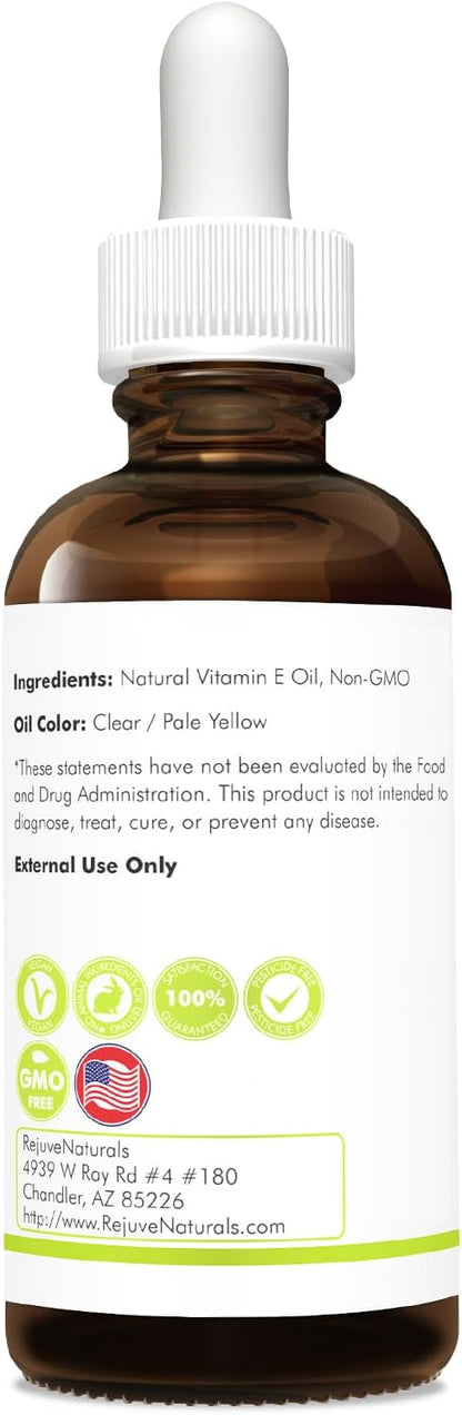 Vitamin E Oil - 100% Pure & Natural, 85,800 IU. Repair Dry, Damaged Skin from Surgery & Acne, Age Spots & Wrinkles. Boost Collagen for Moisturized, Youthful-looking Skin. d-alpha tocopherol, 2 Fl Oz
