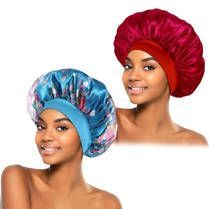 2pcs silk bonnet for sleeping,
