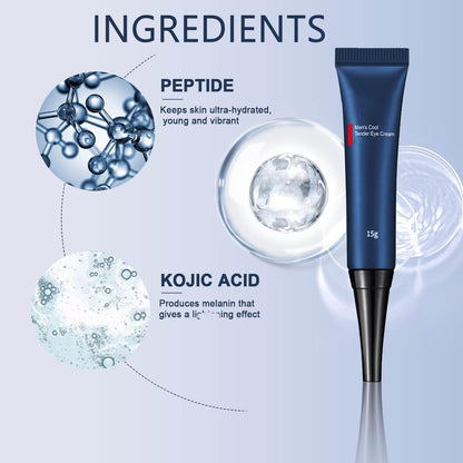 Men Eye Cream Anti Aging,Himse Awaken Peptide Depuffing Eye Gel,Men's Moisturizing Eye Cream Remove Eye Bags,Wrinkles,Fine Lines,Dark Circles,Puffiness and Bags Under Eyes (2PCS)