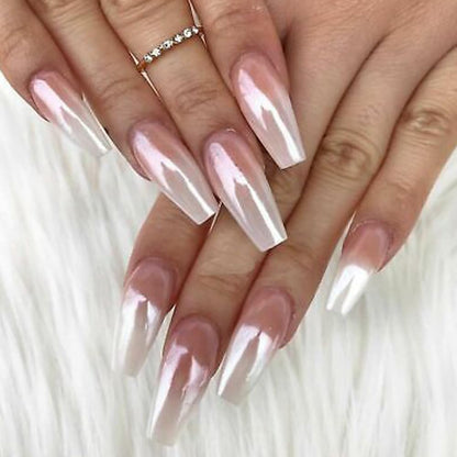 6 Colors Pearl Chrome Nail Powder,Aurora Mermaid Iridescent Powder Set, Metallic Mirror Effect Glitters Pigment for Gel Polish Nail Art Decorations