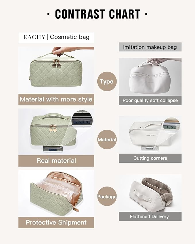 Eachy travel makeup bag,large capacity