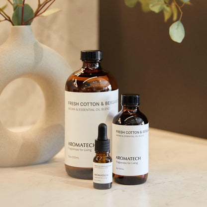 AromaTech Fresh Cotton & Bergamot for Aroma Oil Scent Diffusers - 500 Milliliter