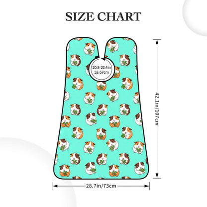 Beard Bib Apron for Men Shaving, Waterproof Non-Stick Hair Catcher with Suction Cups, Grooming Essential for Dad Husband, Cute Guine Pig Shave Bib