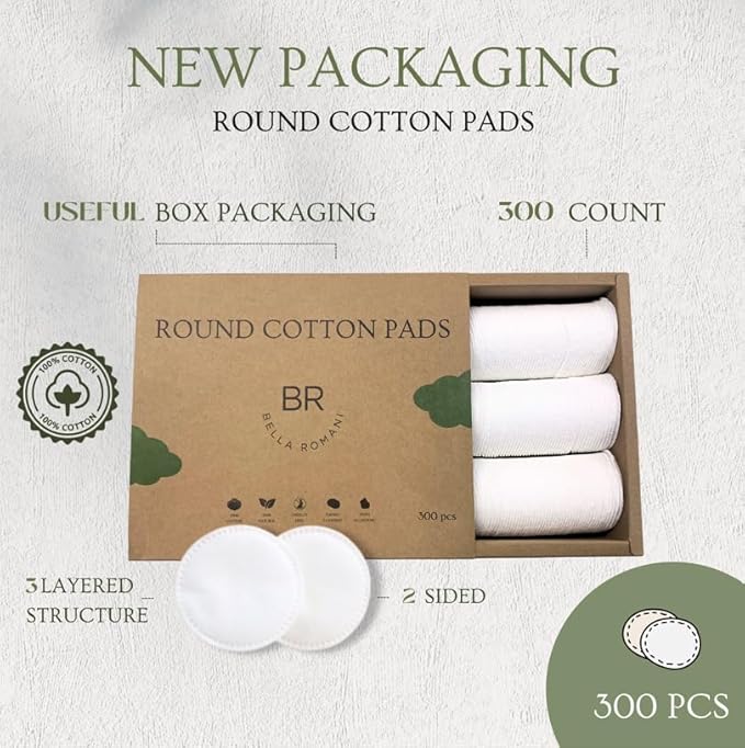 Organic cotton rounds (300 count)