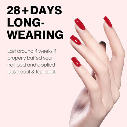 CANNI Gel Nail Polish Red Colors, 1Pcs Red Gel Polish High Gloss Soak Off UV Nail French Nail Manicure Salon DIY