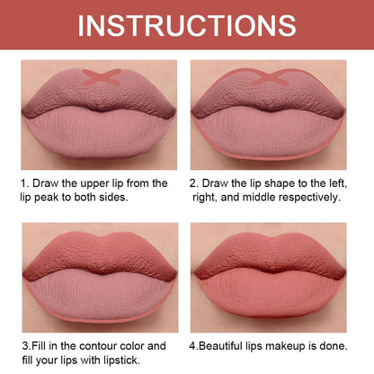 Kaely 2-in-1 Chestnut Antique Rose Lip Liner & Lipstick Set Kit for Women, Matte Lips Kit with Lip Liner Lip Stains Long Lasting Waterproof 24 Hour Lipstick and Lip Liners Combo Lipliners Pencil 04