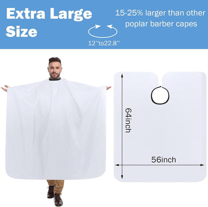 12Pcs Barber Cape 64 x 56'' Large Waterproof Hair Cutting Salon Cape Adjustable Snaps for Hair Dye Salon Stylist Supplies