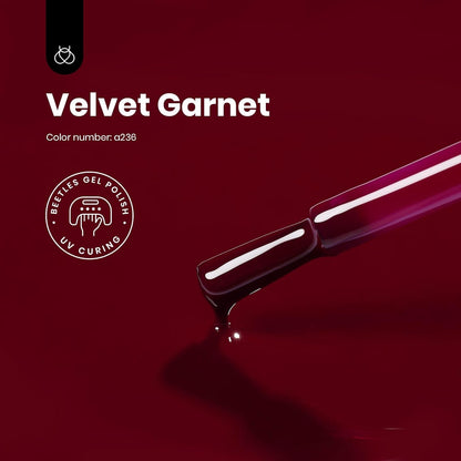 Beetles Dark Red Gel Nail Polish - 15ML Maroon Red Translucent Sheer Jelly Nail Polish Soak Off UV Lamp Colorful Bottle Gel Nail Art Salon DIY Home Manicure Gift for Women