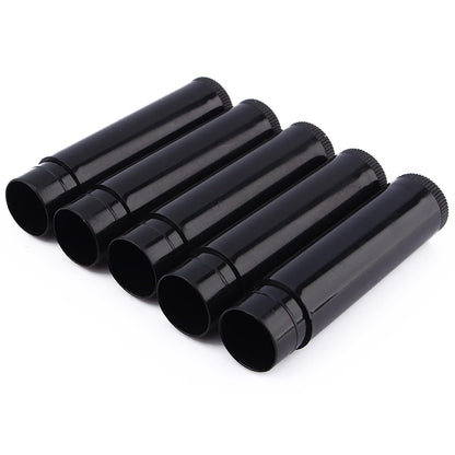 100 PCS Lip Balm Containers, 5 ML Chapstick Tubes Empty, Lip Balm Tubes, with Cap, for Girls, Lip Gloss 62 MM x 14 MM, Black