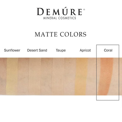 Demure Mineral Make Up Eye Shadow (Coral), Shimmer Eyeshadow, Loose Powder, Glitter Eyeshadow, Eye Makeup, Professional Makeup