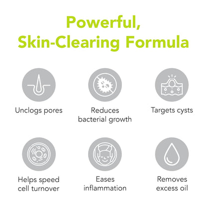 humane Benzoyl Peroxide Acne Body Wash - 10% Maximum-Strength Face, Skin, Butt, and Back Acne Treatment - 8 Fl Oz - Dermatologist-Tested Non-Foaming Acne Face Wash Cleanser - Vegan, Cruelty-Free