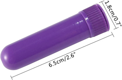 12 Set Essential Oil Inhaler, Refillable Nasal Inhaler Blanks with Unscented Wicks, Assorted Colors