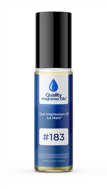 Quality Fragrance Oils' Le Male for Men Impression #183 | Long-Lasting Perfume Oil, Alcohol-Free, Strong Scent, 10ml Roll-On | Affordable Alternative to Designer Fragrances