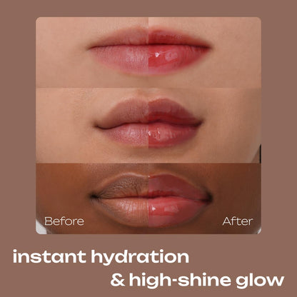 PDRN Tinted Lip Serum – High Gloss Ultra Hydrating Natural Glow, Non-Sticky Volumizing Color Glaze with Long-Lasting Shine, Nourishing Moisturizing Repair for Chapped Lips (0.34 oz)