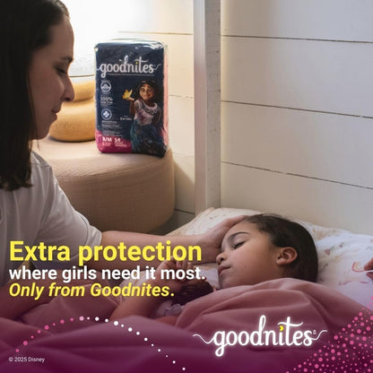 Goodnites Girls' Nighttime Bedwetting Underwear, Size Large (68-95 lbs), 34 Ct (2 Packs of 17), Packaging May Vary
