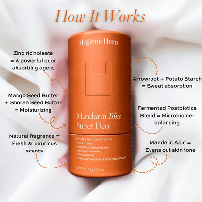 Super Deo - Coco Lavender | Invisible Deodorant Stick | Natural Deodorant for Men and Women | Aluminium Free | Mitigate Ingrown Hair | Night Blooming Jasmine and Ylang Ylang Scent