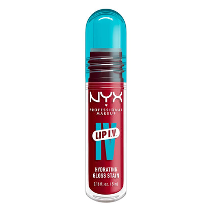 NYX PROFESSIONAL MAKEUP Lip IV Hydrating Glossy Lip Stain with 12HR Hydration - Red-y Set Wet (Red)