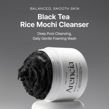 Black Tea Rice Mochi Face Cleanser, 120g, Pore Care, Sebum Control, Oily Skin