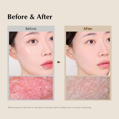 MIDHA RICE BRAN SCRUB FOAM 5.07fl.oz/150ml, Deep Cleansing, Pore-Purifying, Gentle Exfoliating – Soft Micro-Foam Face Wash with Balanced pH & Hydrating, Nourishing Care