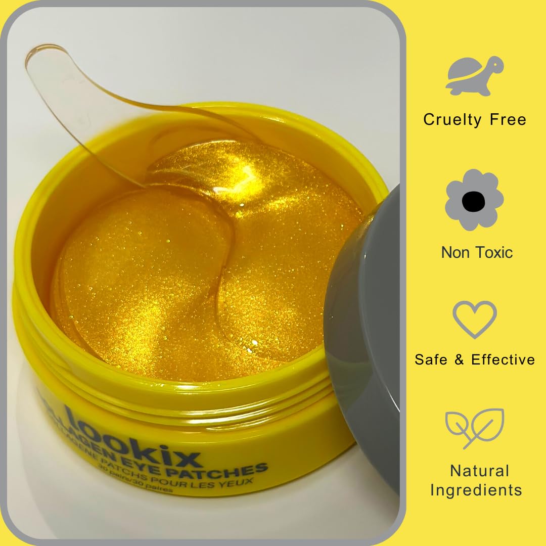 Under Eye Patches - 60 Pcs - Anti-Aging Collagen Eye Mask for Dark Circles, Puffiness & Wrinkles, Refreshes Skin