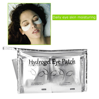 110 Pairs Eyelash Extension Gel Patches Kit, Lash Extension Lint Free Under Hydrogel Eye Mask Pads Beauty Tool with Transparent Cosmetic Bag
