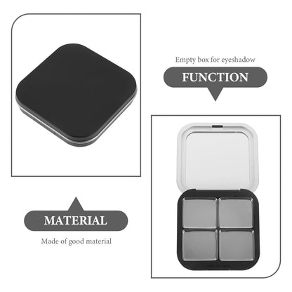 Beaupretty Empty Lipstick Palette Magnetic Eyeshadow Palette Makeup Foundation Blush Container with Mirror for Women Girls Black