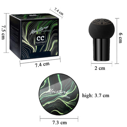 Air Cushion CC Cream Mushroom Head Foundation,BB Cream Makeup Foundation,Moisturizing Concealer,Long Lasting Full Coverage Waterproof,Even Skin Tone for All Skin Types (4# Nude, 20g)