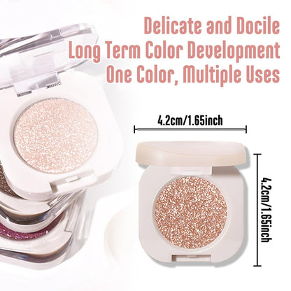 Glitter Eyeshadow Palette,Shimmer Light Nude Eyeshadow Makeup,Neutral Shiny Pressed Powder,Single Vegan Eyeshadow,Highly Pigmented Natural Eyeshadow Palette,Monochrome Long Lasting Glitter Eye Make 09