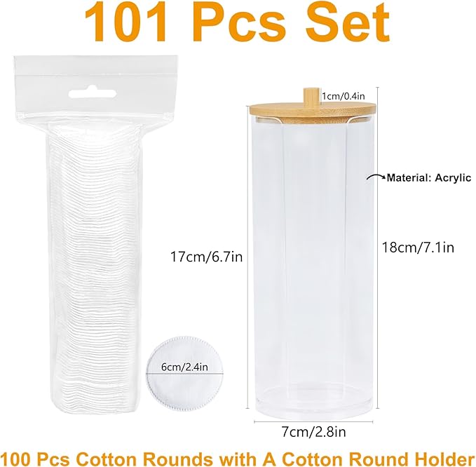 100 count cotton rounds with
