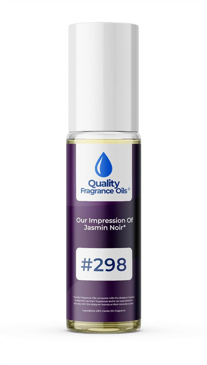 Quality Fragrance Oils' Jasmine Noir Impression #299 | Long-Lasting Perfume Oil, Alcohol-Free, Strong Scent, 10ml Roll-On | Affordable Alternative to Designer Fragrances