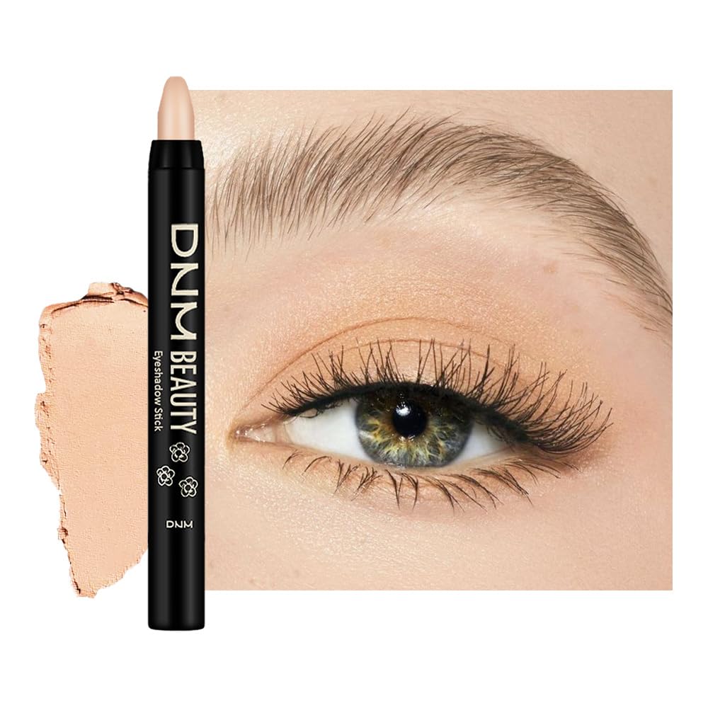 Nude Beige Matte Cream Eye Shadow Stick Makeup for Women, Nude Beige Matte Eyeliner Pencil Eyeshadow Brightener Stick for Eyes, Waterproof Eyeshadow Applicator Blendable sombras para ojos 82#