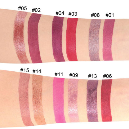 evpct 2Pcs Mauve & Taupe Mauve Glitter Metallic Shimmer Diamond Lipstick Lip Gloss Stain Set for Women Long Lasting Waterproof, Purple Sparkle Glitter Matte long Wear Liquid Lipstick Lip Makeup Kit