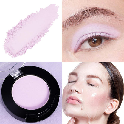 Monochrome Matte Eyeshadow Makeup Palette, Highly Pigmented Light Purple Eyeshadow Palette, Matte Pressed Powder Eye shadow Makeup, Single Vegan Eye Shadow, Daily Evening Women Girls Eyeshadow Gift12#